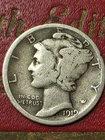 Semi-KEY :  1919-S Mercury Dime   FINE/VERY FINE CONDITION  Mintage:  8, 850,000
