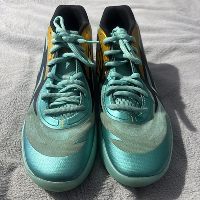 #ad PUMA MB.02 Men#x27;s Basketball Sneaker Size 11.5 Elektro Aqua Blue Melo $29.99