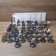 2008 Mixed Heroclix Marvel  DC Lot Of 53 Figures Including Hero Cards