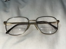 Vintage 80  s Matte Gold Montreaux Premiere Aviator Pilot Eyeglasses 54-18-140