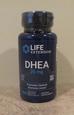 Life Extension DHEA 25 mg - 100 Tablets - Exp 04/2027 - New, Sealed