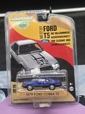 1/64 GREENLIGHT EXCLUSIVE 1979 FORD MUSTANG COBRA T5 BLUE AND BLACK
