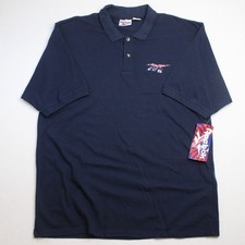 NWT Vintage USA LOGO REEBOK POLO SHIRT Navy Blue NEW Old Stock Oversized XL