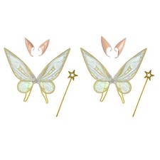 1Sets Glittery Butterfly Wings Silicone Elf Ears Star Fairy Stick Party Cosplay
