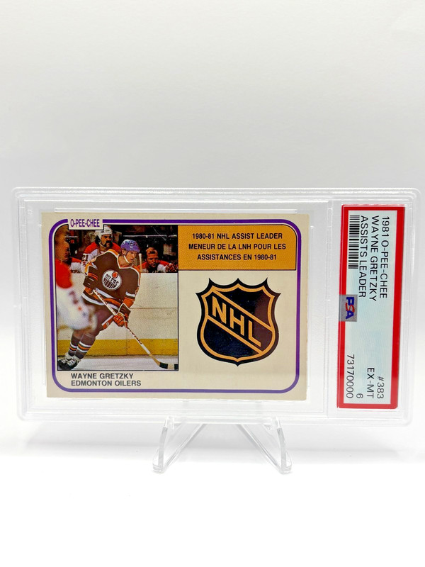 Wayne Gretzky 1982 O-Pee-Chee OPC Assists Leader - "THE GREAT ONE" | PSA 6 EX-MT