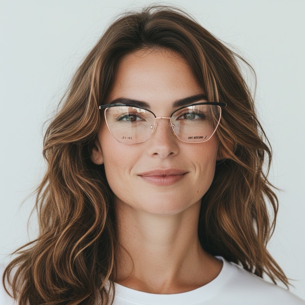 Love Moschino MOL596/SAM 02M2 56[]15-140 Black Gold Eyeglasses/Frames CB118