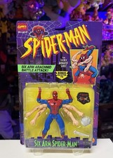 ToyBiz New In Box 6 Arm Spider-Man Vtg 1995 New Animated Series Action Figure