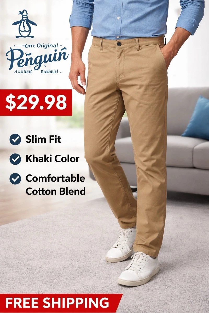 Pantalon Chino Original Penguin Homme - Camouflage, Taille 34x32 - Très Bon état