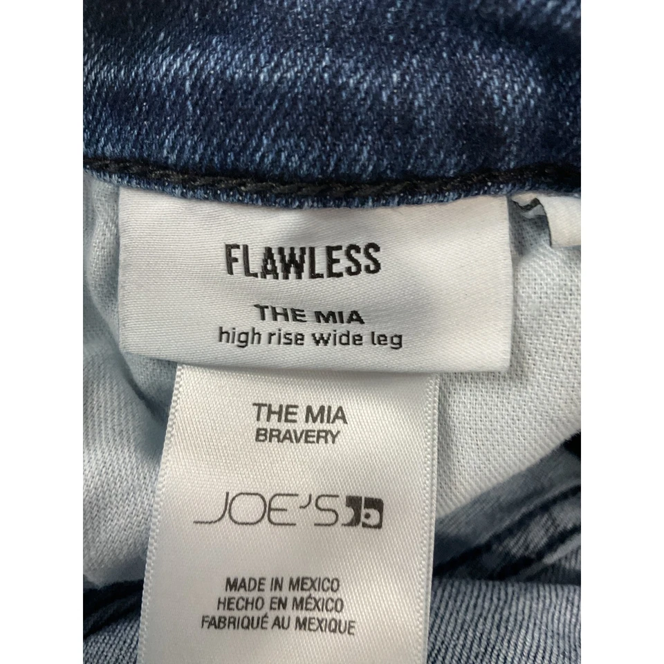 Pantalones de mezclilla Joe'S 'The Mia' azul algodón tiro alto pierna ancha talla 29 Foto 4 de 4