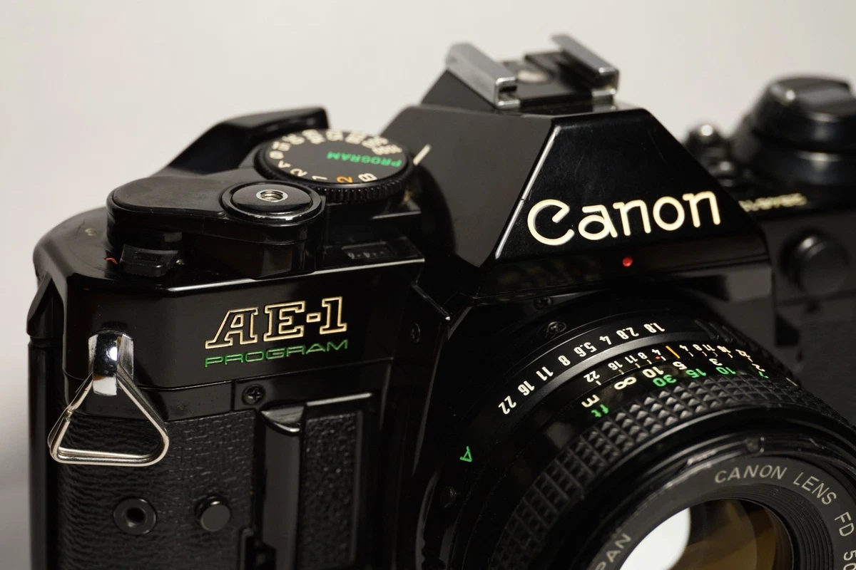Canon AE-1 Program SLR 35mm Film Camera + New FD 50mm f/1.8 Lens (FILM TESTED)