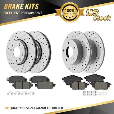 Front & Rear Brake Pad & Rotor Kit Ceramic For 2020 2022 2023 2024 Nissan Sentra