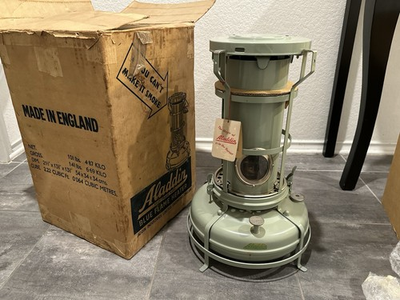 #ad Aladdin Blue Flame Heater Original NOS w Box Made In England Year 1958 $838.00