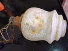 Vintage GWTW Double Swag Hurricane Sunflower Milk Glass 1 Shade Included As Is