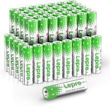 Lepro AA Batteries 48 Pack, 1.5 Volt Alkaline Double AA Battery with High 0.40 per battery