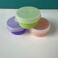 Tupperware Large Smidgets Dressing Container 1oz Set of 3 large Seal Set