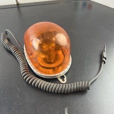 Vintage Teardrop Rotating Revolving Beacon Light Orange 12v Dietz Dz 7 07 Amber