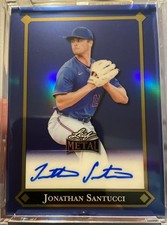 2025 Leaf Metal RC Jonathan Santucci AUTO 12/25 SP Blue Prismatic Mets Prospect