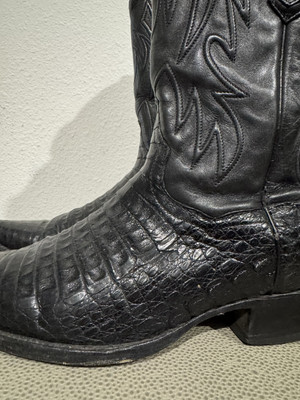 Bottes Cowboy Lucchese Classics En Cuir De Caïman Noir - Taille US 10/EUR 40, Fait Main USA