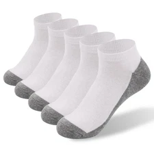 Copper Ankle Socks for Women Men Cushion Low Cut Socks with Moisture-Wicking