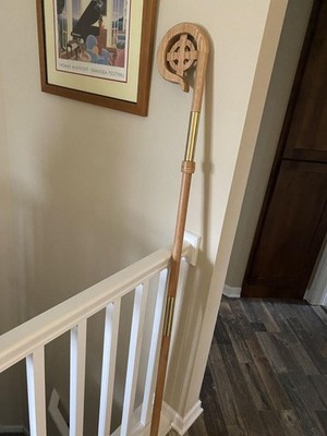 Wood CROZIER Bishop Staff Crosier Quality Craftsmanship, 72'' High Christmas u