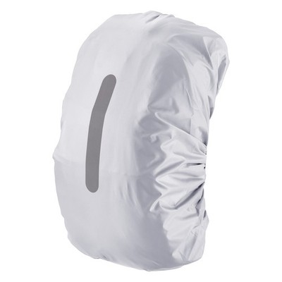 15L-25L Bag Rain Cover with a Vertical Reflective Strap [Silver]