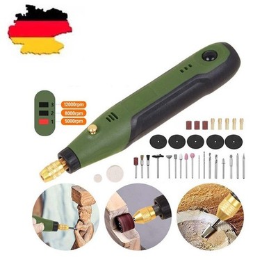 34Tlgs Mini Dremel Multifunktionswerkzeug USB Akku für Mehrzweck Drehwerkzeug DE