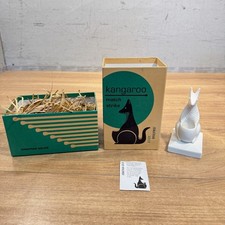 Jonathan Adler White Porcelain Kangaroo Animal Match Strike Holder NEW
