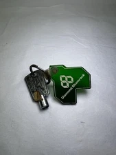 Vintage National Cabinet Lock KEY Chest Freezer  Diamond Shamrock Keychain