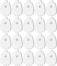 20-Pack TENS Unit Replacement Pads, Long-Lasting Snap Electrodes for 50 Times of