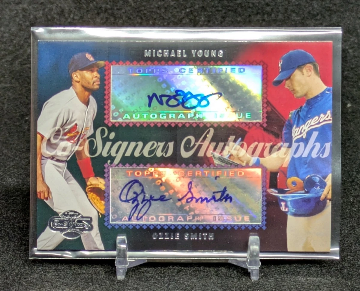 Topps Ozzie Smith Autographed Baseball Sports Trading Cards 