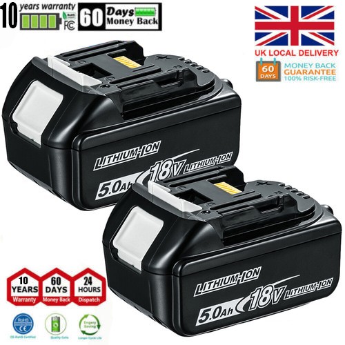 *TWIN PACK* 18V 5.0Ah LXT Lithium-ion Battery For Makita BL1850 BL1860 BL1830 UK