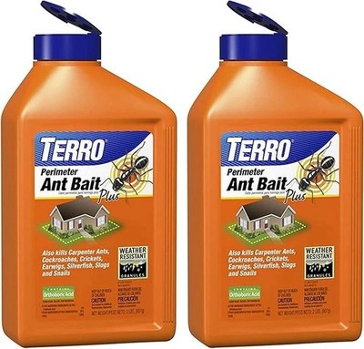 TERRO T2600 Perimeter Ant Bait Plus - Granules Ant Bait and Killer-2 Lb-2 Pack