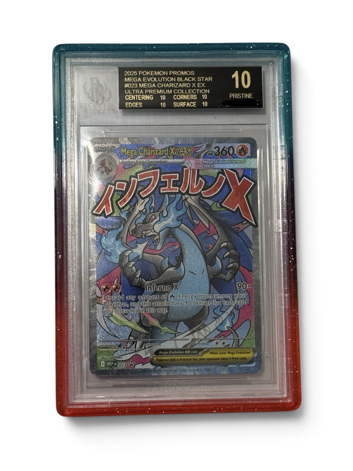 Pokemon 2025 Mega Evolution UPC Mega Charizard X ex #023 BGS 10 Black Label