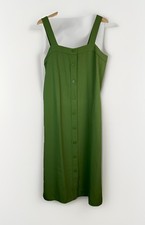 Everlane Women's 10 Green Minimalist Adjustable Button Jumper Dress
