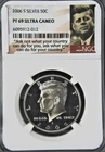 2006 S SILVER Kennedy $ .50 Proof Near Perfect NGC PF 69 Ultra Cameo *5474