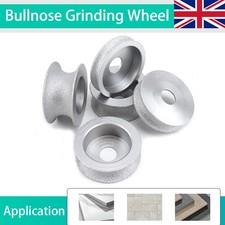 Bullnose Vacuum Brazed Diamond Grinding Wheel Abrasive F Stone Angle Grinder75mm