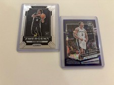 Prizm Emergent Stephon Castle RC +  Optic Keldon Johnson Purple Shock Spurs