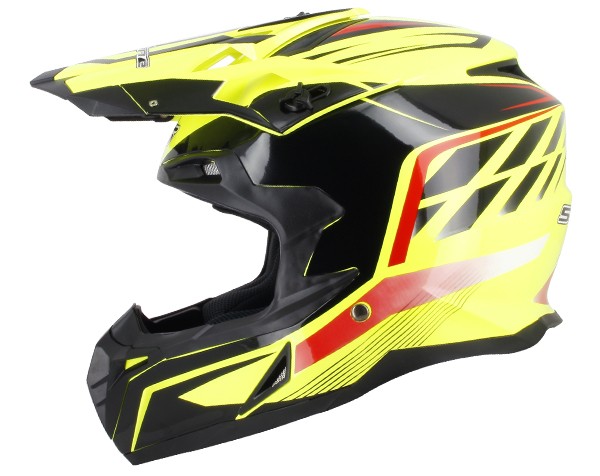 Casque croisé S820 jaune et noir taille S avec boucle micrométrique