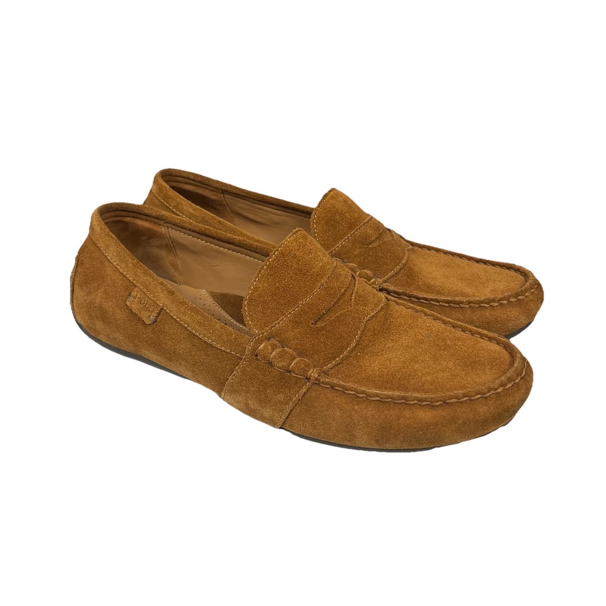 Polo Ralph Lauren Reynold Penny Loafers Mens Size 13 Brown Leather Driver Shoe Polo Ralph Lauren Reynold SKU: 9076771 - YouTube main image 4