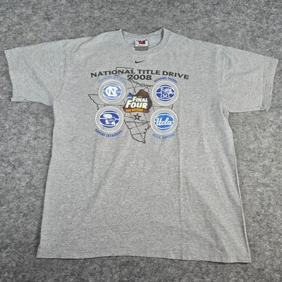 Y2k Nike 2008 Final Four San Antonio Mens Medium Gray NCAA March Madness Tee