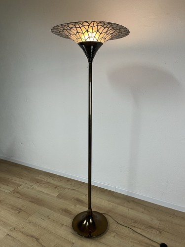 Lampada terra piantana ottone madreperla anni 70’ vintage design - Picture 4 of 13