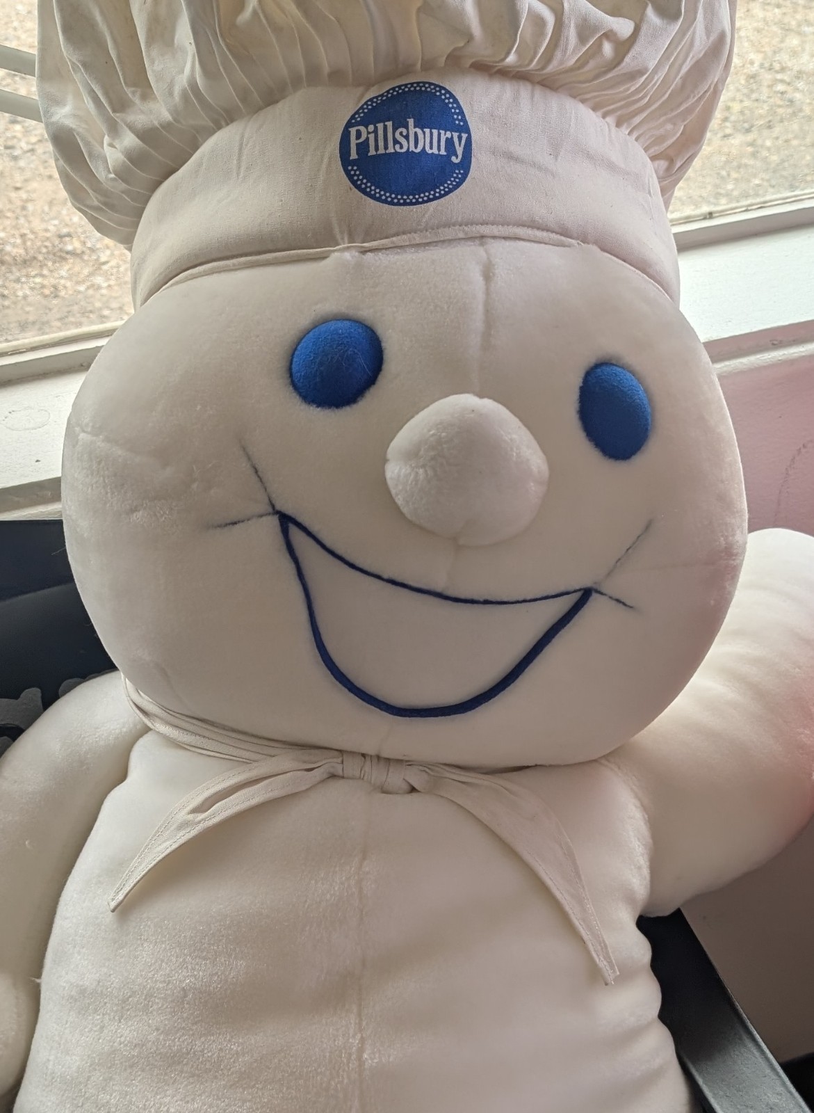 Pillsbury 1988 Doughboy XL Plush Advertising Doll White & Blue Original 2