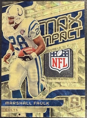 2024 Panini Spectra Max Impact Gold Vinyl Marshall Faulk #MI-MFK Shield 1 of 1