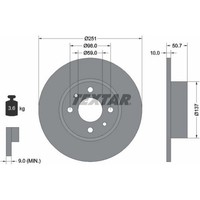 2X Textar 92034203 Bremsscheibe FüR Fiat Lancia Alfa Romeo Stilo Bravo Multipla