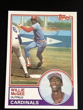 1983 Topps Baseball #49 Willie McGee Rookie Card RC NM/MT St. Louis Cardinals. rookie card picture