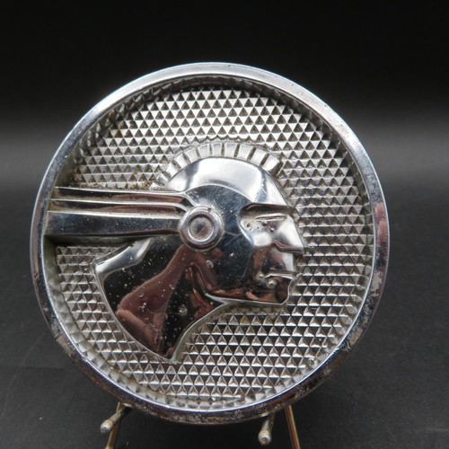 1951-1953 Pontiac Indian Chief Quarter Panel Emblem ORIGINAL with Great Patina - Bild 3 von 6
