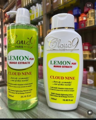 Cloud 9 Paris Lemon Plus Mango Extracts Lightening Shower Gel + Bodylotion