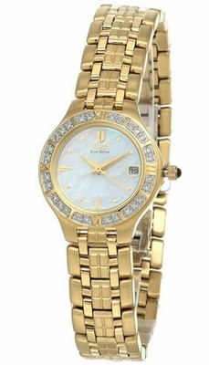 Citizen EW0692-51D Eco Drive MOP Dial SS Women's Watch MSRP $475!