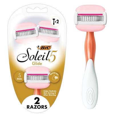 BIC Click 5 Soleil Women s Razor, 1 Handle + 3 Cartridges, 4 Piece