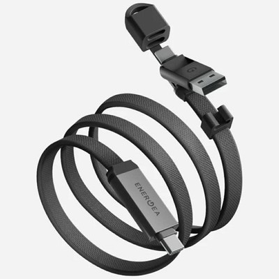 ENERGEA Reisekabel 2-in-1 USB-C auf USB-A 60W 480MBPS 1,2M für Tablets